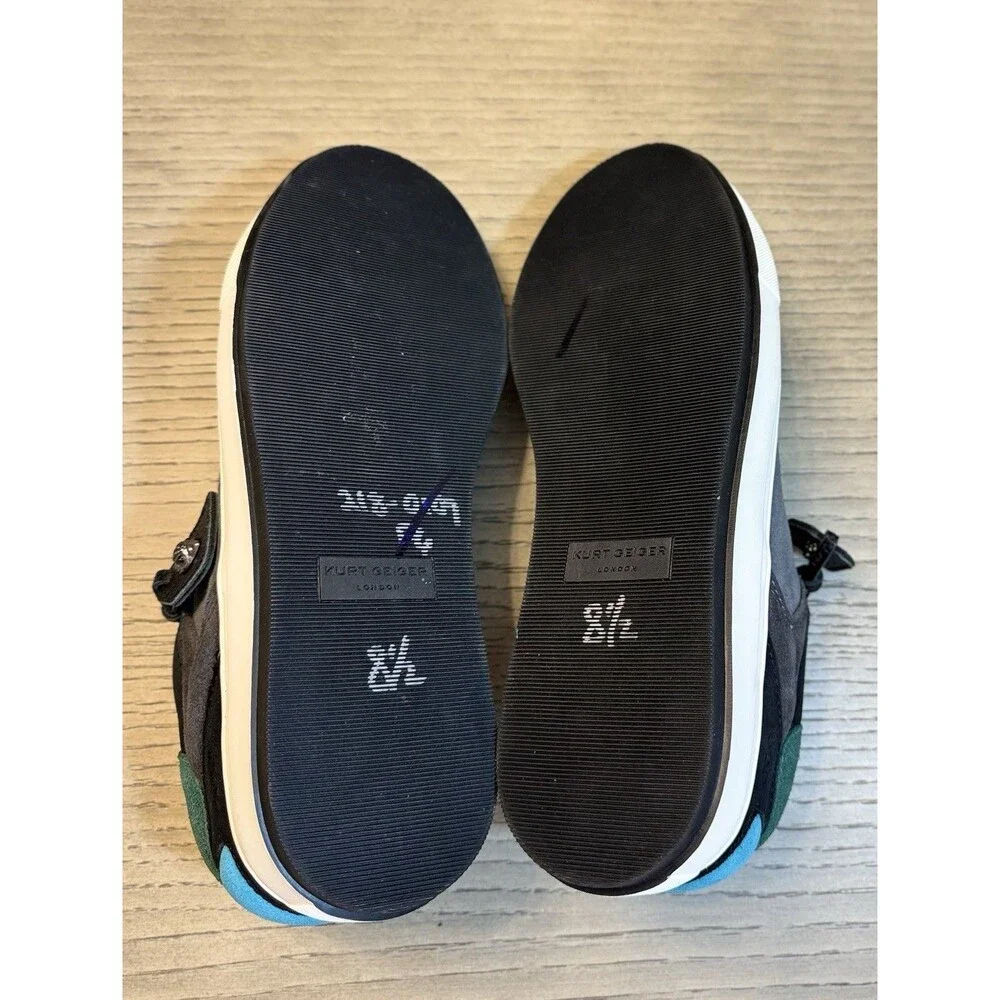 Kurt Geiger Men’s Southbank Tag Sneaker Black Green . Size 8 US (41 EU)